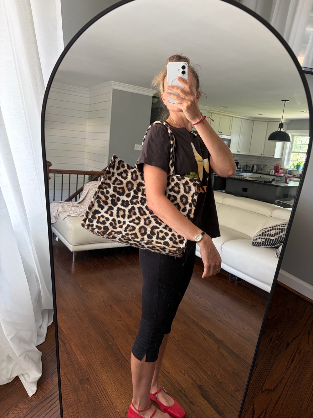 H&M Leopard Print Tote in Brown and Black - Picture 6 of 6